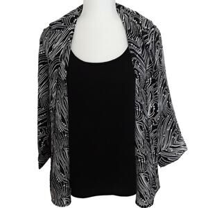 Notations Button Up Top with Attached Tank